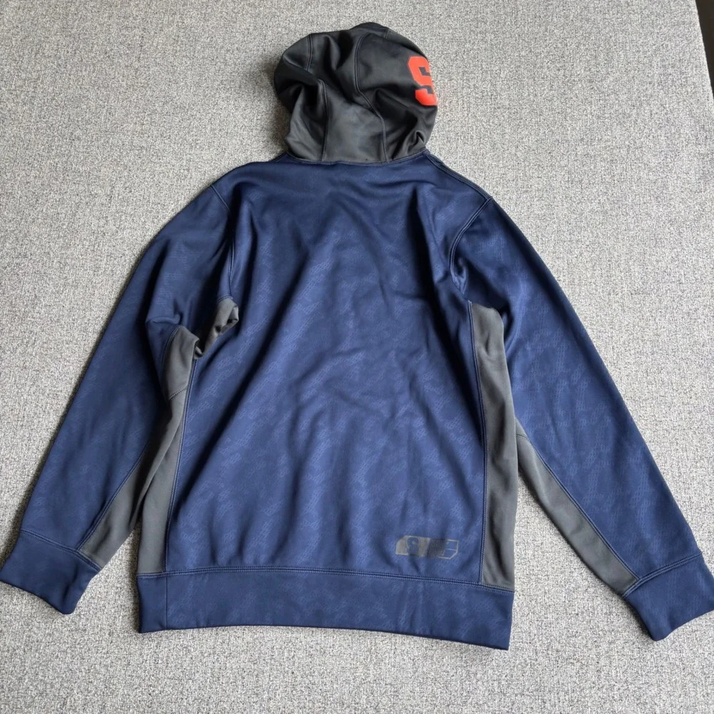Syracuse Nike Hoodie Mens S Navy Orange NCAA Basketball Football Therma-FIT